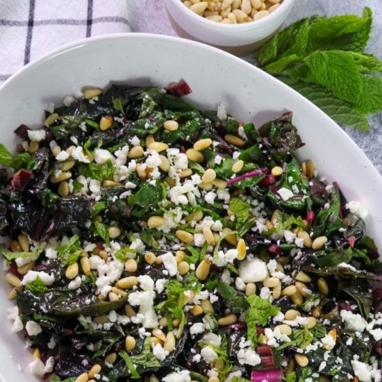 Sautéed Swiss Chard with Feta