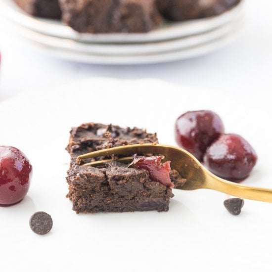 Cherry Chocolate Protein Brownies