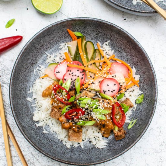 Crispy Fried Tofu Bowls