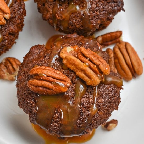 Keto Chocolate Pecan Pie Muffins