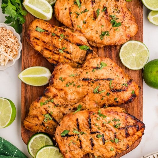 Grilled Coconut Lime Chicken