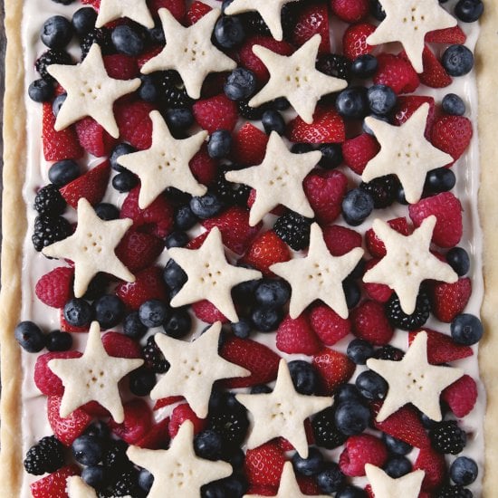 Star Spangled Lemon Berry Tart