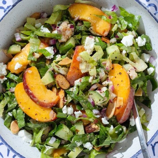 Peach Salad with Goat Chees