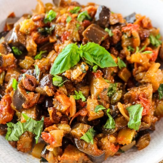 Sicilian Caponata Oven Baked