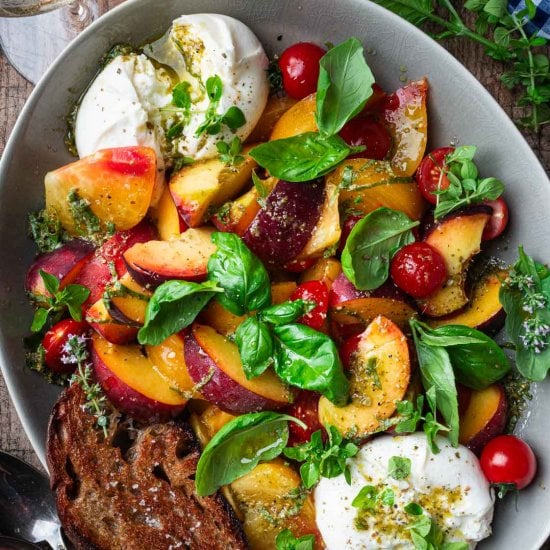 Peach Caprese Salad