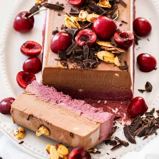 Cherry Chocolate Frozen Parfait