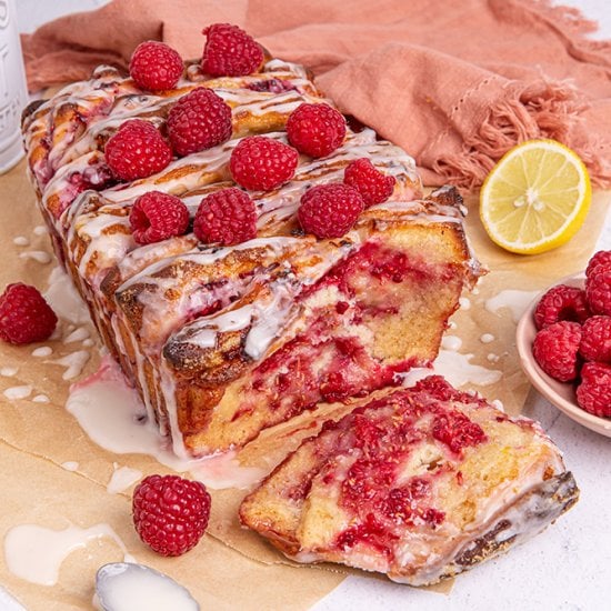 Lemon and Raspberry Pull Apart Loaf