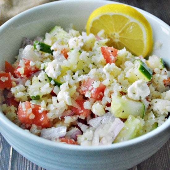 Keto Greek Cauliflower Rice Recipe