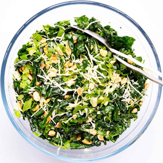 Kale Salad With Peanut Vinaigrette