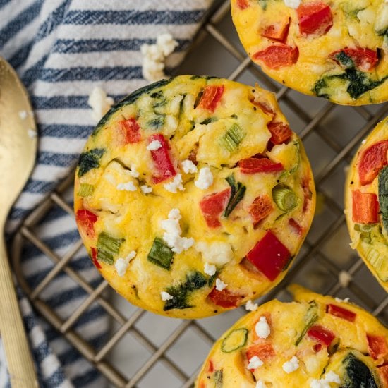 Spinach and Feta Mini Frittatas
