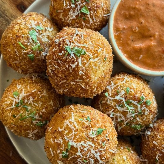 Cheesy Garlic Parmesan Potato Balls