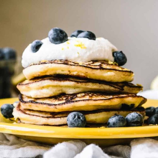Blueberry Lemon Ricotta Pancakes