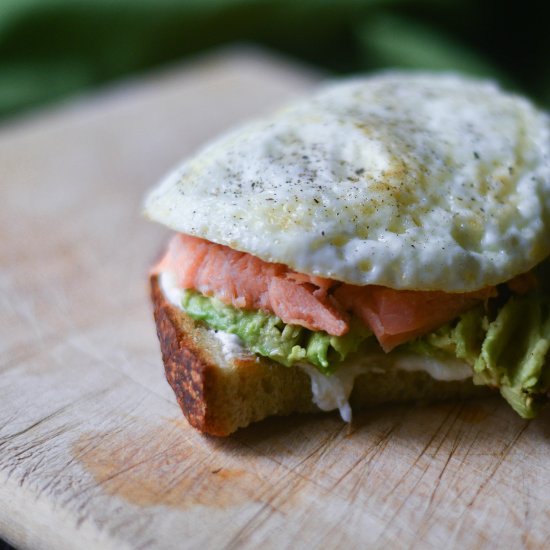 Open-Faced Smoked Salmon Sandwich
