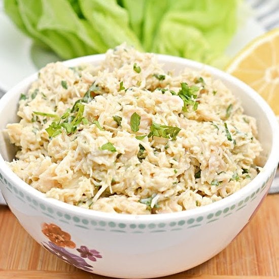 Keto Lemon Basil Chicken Salad