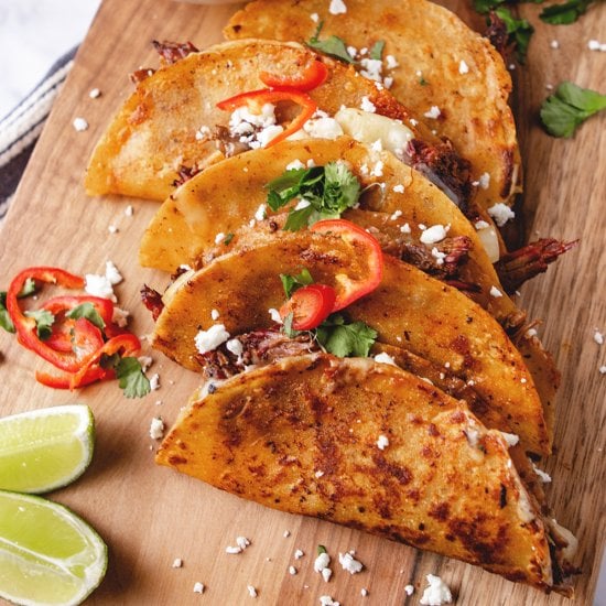Smoked Beef Birria Tacos