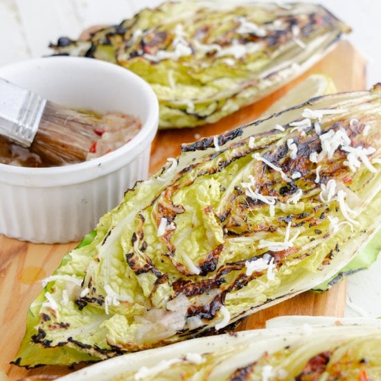 Grilled Cabbage with Anchovy Butter