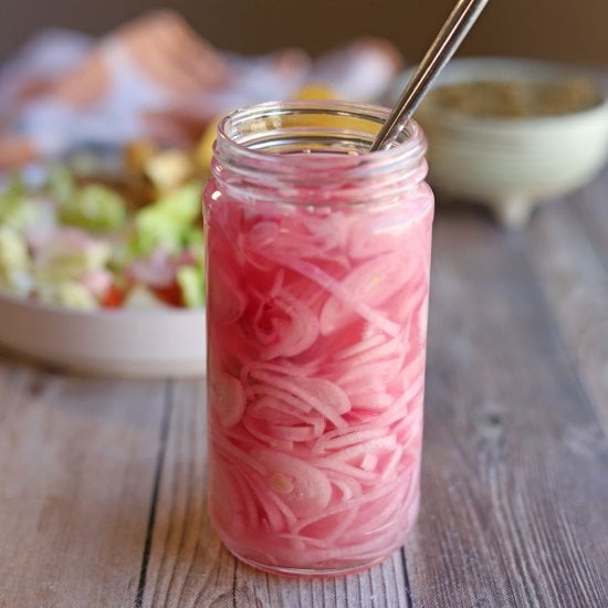 Quick pickled shallots
