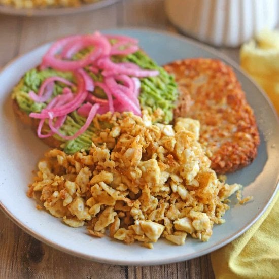 Silken tofu scramble