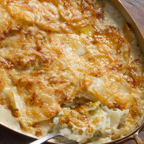 Leek and Potato Gratin