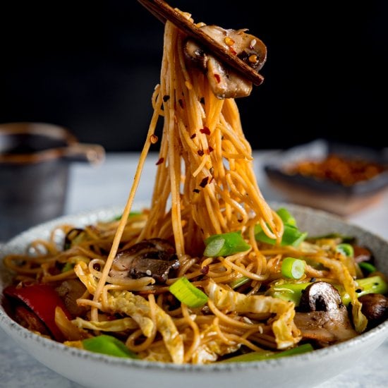 Mushroom Chow Mein