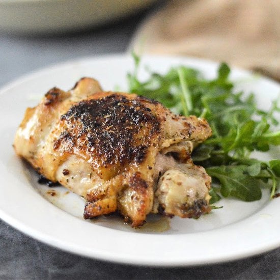 Keto Pan Seared Chicken Thighs