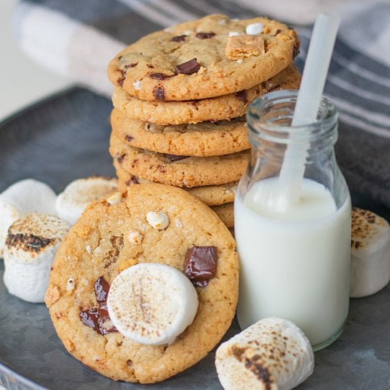 Chewy Oven S’mores Cookies