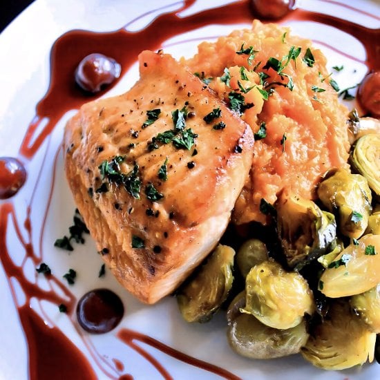 salmon & sweet potato mash