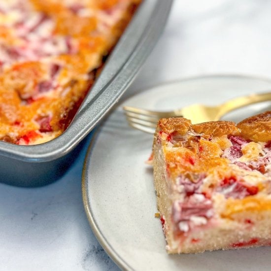 Rhubarb Custard Cake