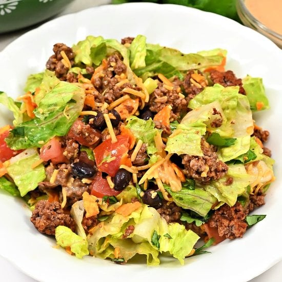 Keto Doritos Ground Beef Salad