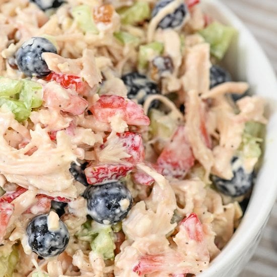 Keto Summer Berry Chicken Salad