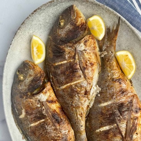 Oven Baked Whole Seabream