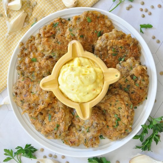 CRISPY Lentil Fritters