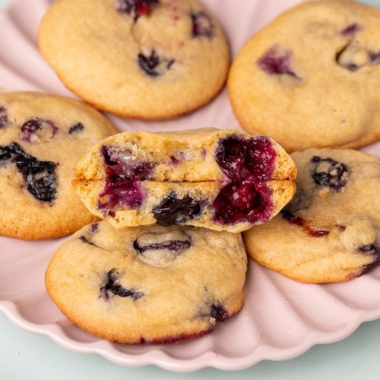 30-Minute Chewy Blueberry Cookies