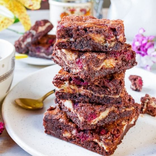 Raspberry Cream Cheese Brownies