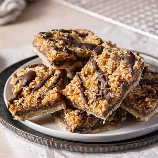 Gluten Free Samoa Bars