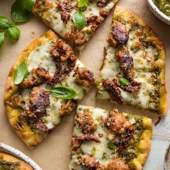 Pesto Sausage Flatbread