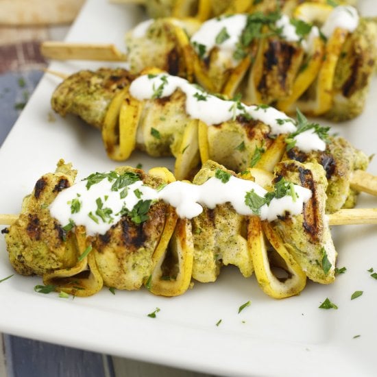 Grilled Halibut Skewers