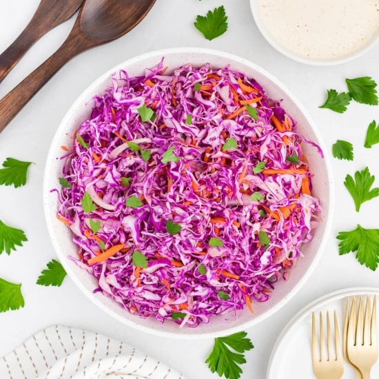 Purple Cabbage Coleslaw