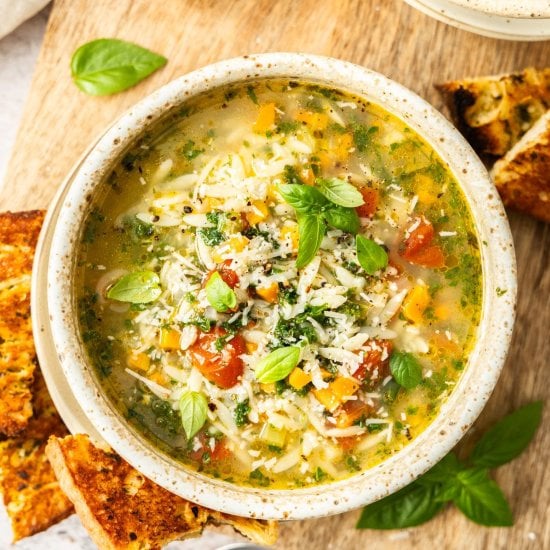 Mediterranean Orzo Soup