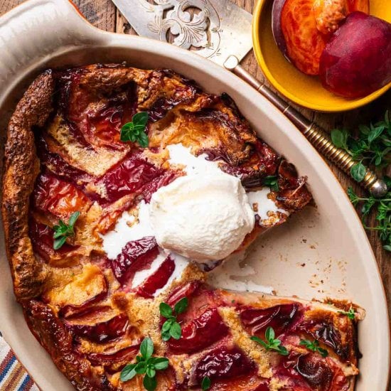 French Peach Clafoutis