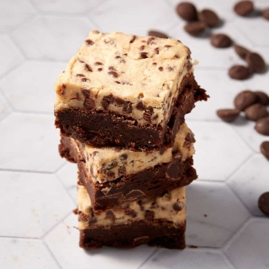 Brownies with Edible Cookie Dough
