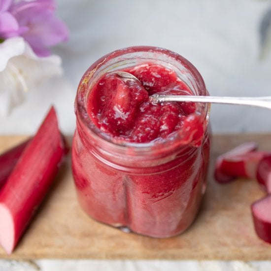rhubarb jam lower sugar