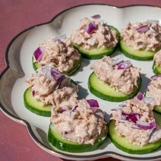 Gluten-Free Tuna Cucumber Sliders