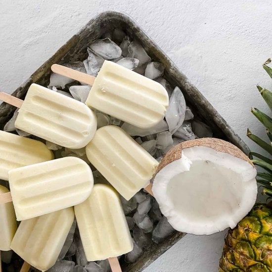 Pina Colada Popsicles