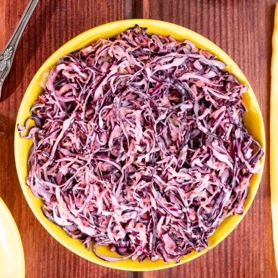 Purple Cabbage Coleslaw