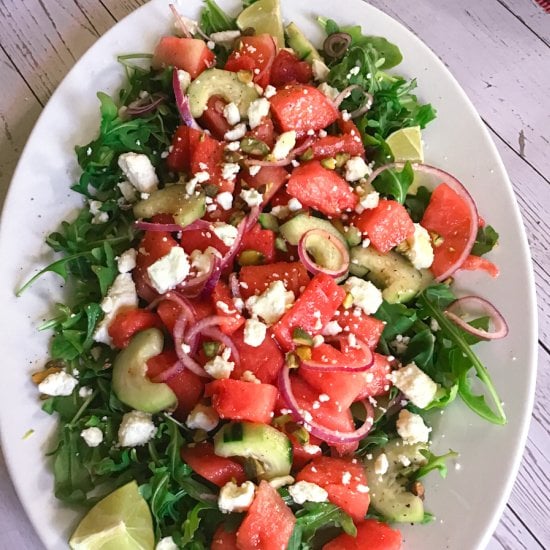 Watermelon Arugula Salad