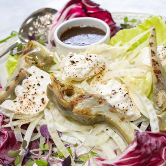 artichoke & burrata salad