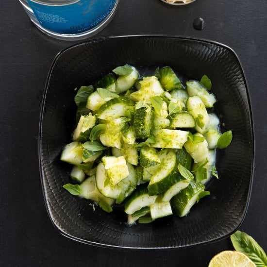 Smashed Cucumber Collins Salad