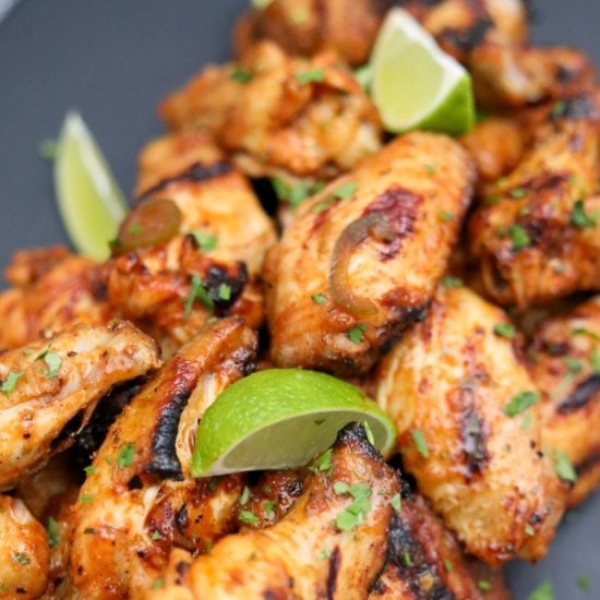 Grilled Tequila Lime Chicken Wings