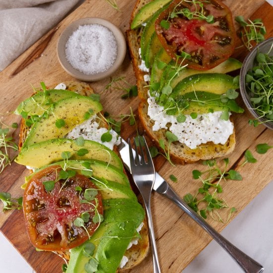 Cottage Cheese Avocado Toast
